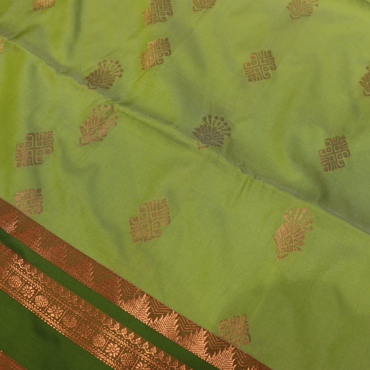 Semi Soft Silk Saree Green Colour - Vaishali Silks
