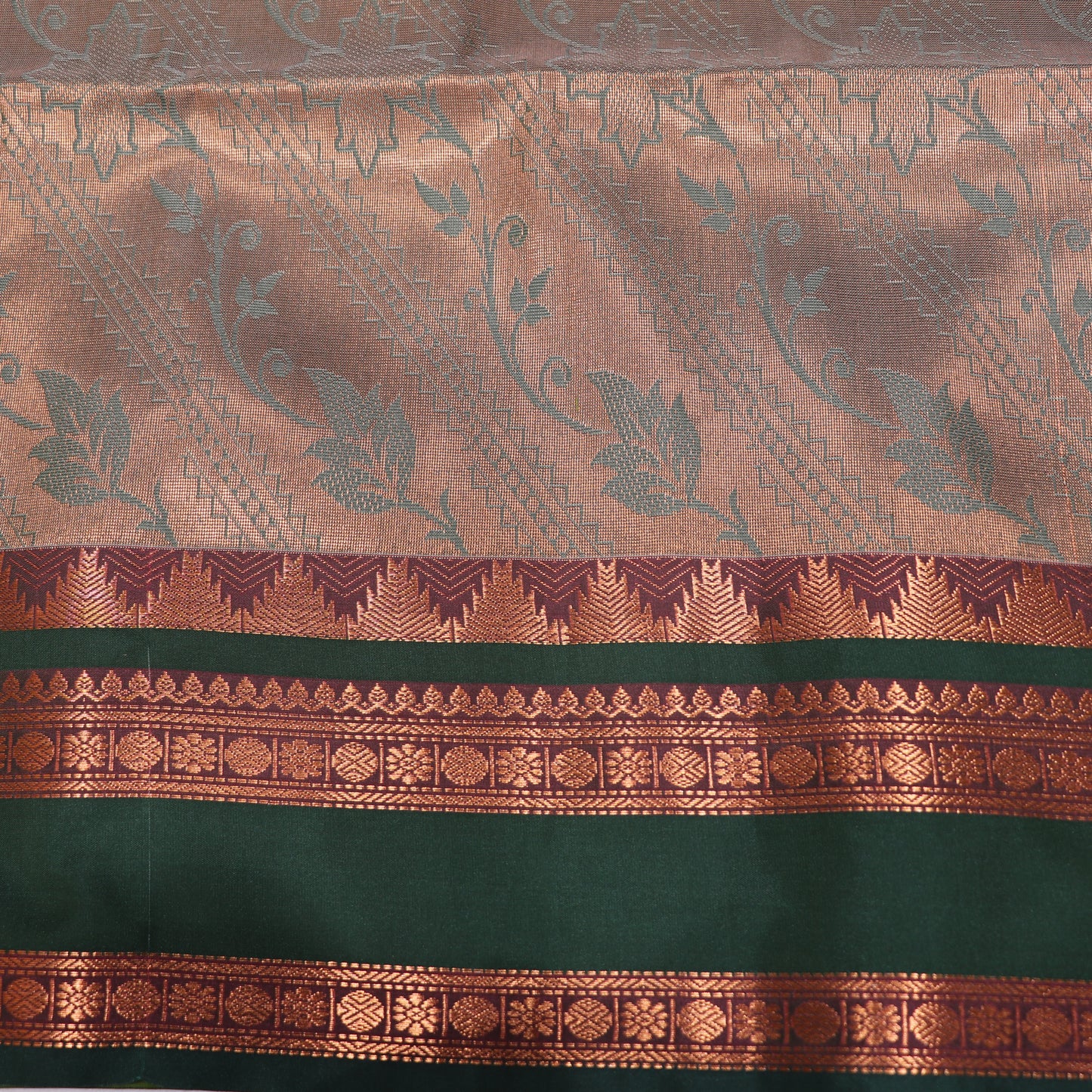 Semi Soft Silk Saree Green Colour - Vaishali Silks