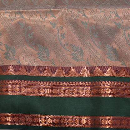 Semi Soft Silk Saree Green Colour - Vaishali Silks