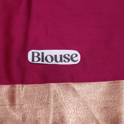 Semi Soft Silk Saree Green With  Pink Colour - Vaishali Silks