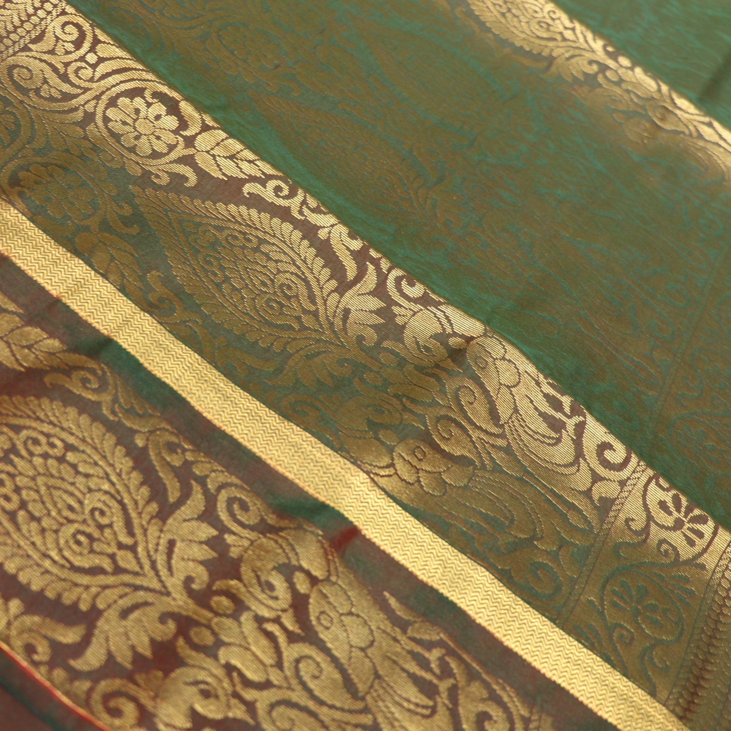 Semi Soft Silk Saree Pink With Green - Vaishali Silks