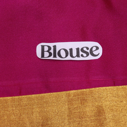 Semi Soft Silk Saree Ramar Blue WIth Pink - Vaishali Silks