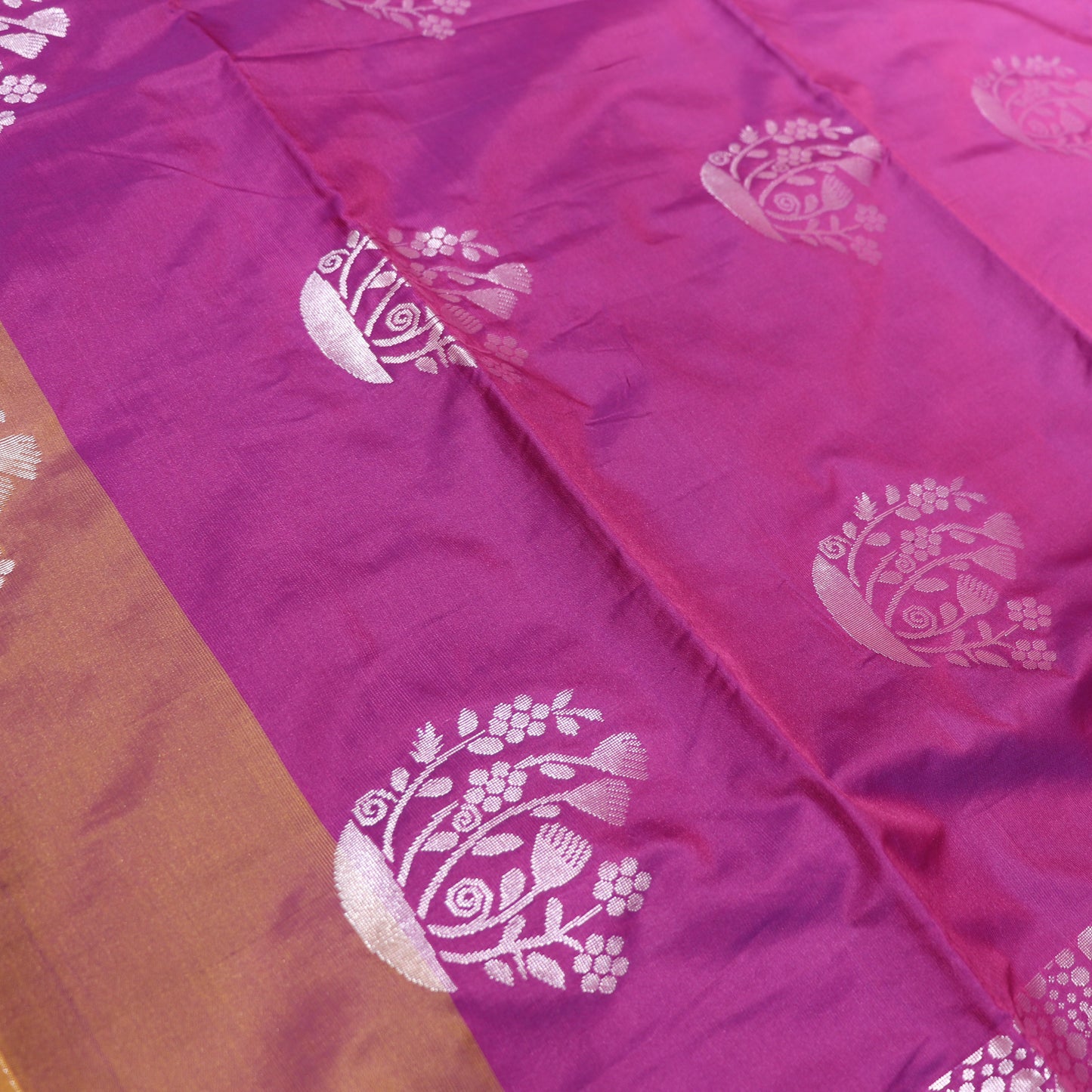 Semi Soft Silk Saree Pink With Mustard - Vaishali Silks