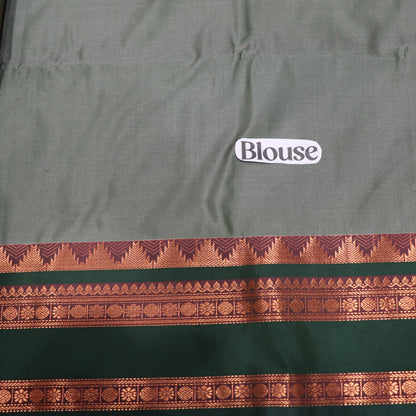 Semi Soft Silk Saree Pink With  Green - Vaishali Silks