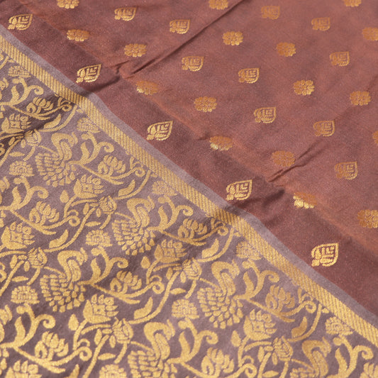 Semi Soft Silk Saree Brown Colour - Vaishali Silks
