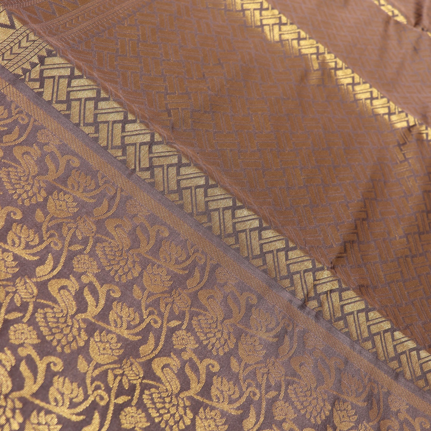 Semi Soft Silk Saree Brown Colour - Vaishali Silks