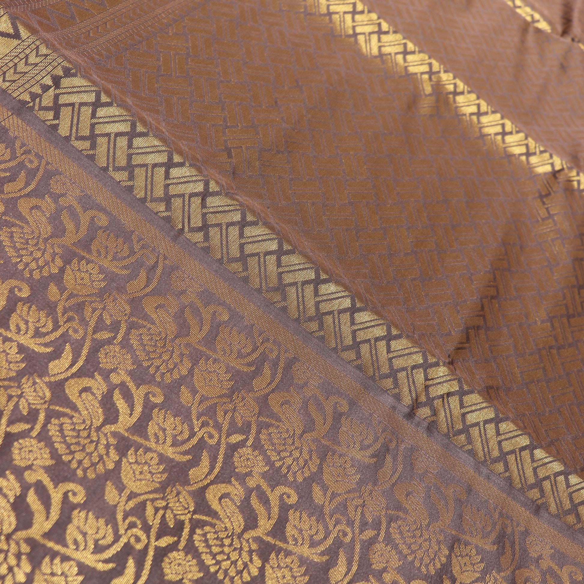Semi Soft Silk Saree Brown Colour - Vaishali Silks