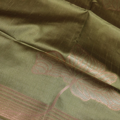 Semi Tussar Saree Green Colour - Vaishali Silks