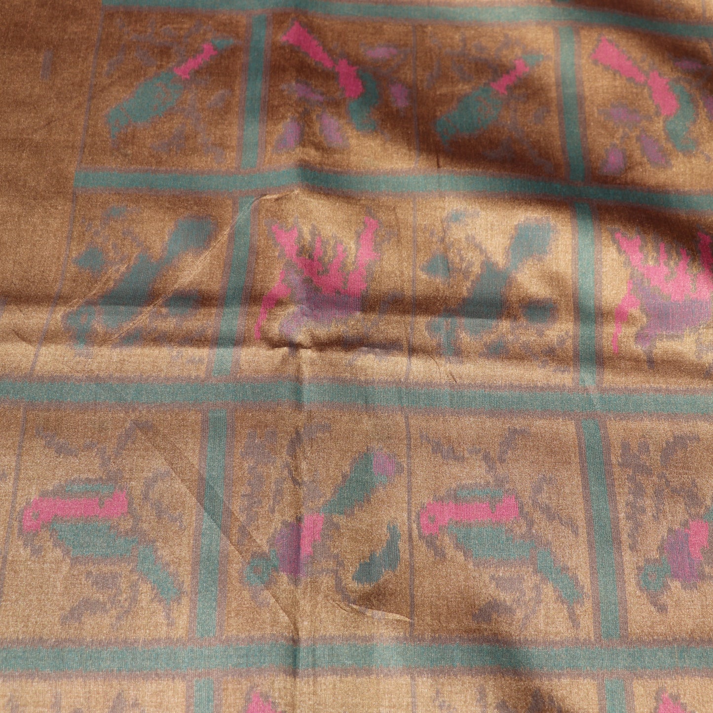 Semi Tussar Saree Brown  Colour - Vaishali Silks