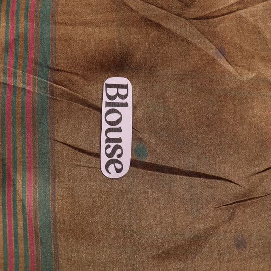 Semi Tussar Saree Brown  Colour - Vaishali Silks