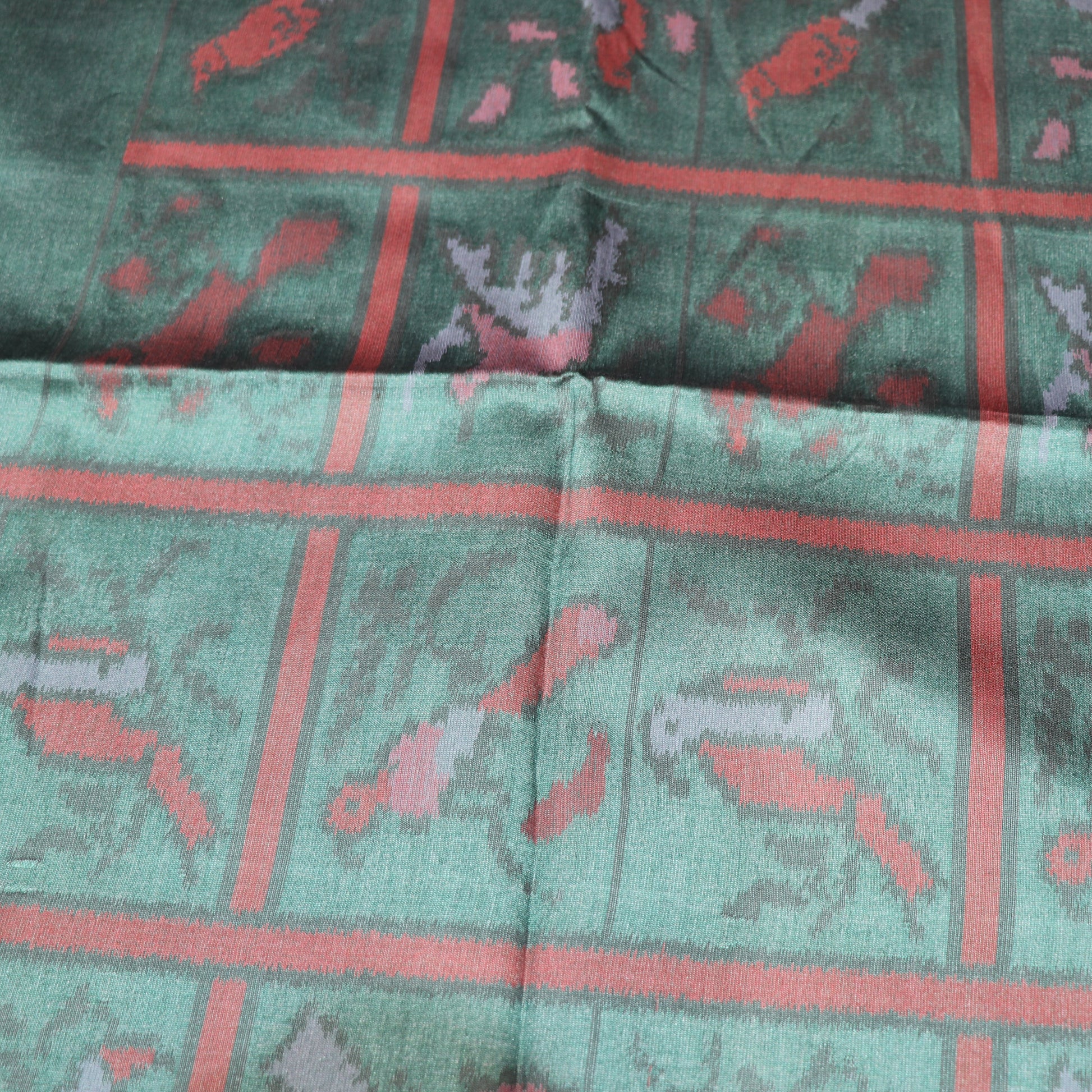 Semi Tussar Saree Green Colour - Vaishali Silks
