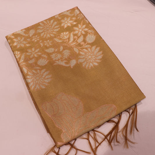 Semi Tussar Saree  Golg  Colour - Vaishali Silks
