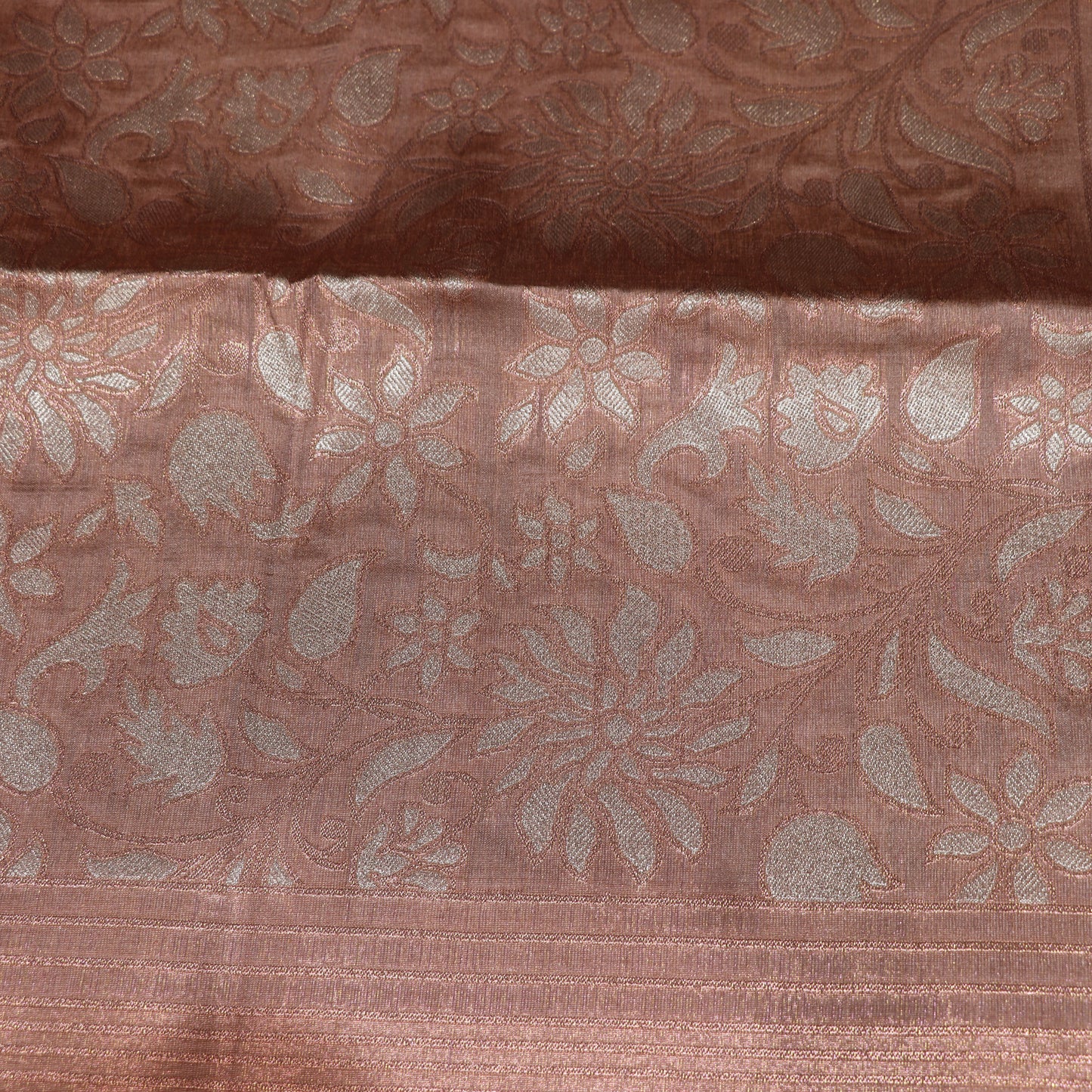 Semi Tussar Saree  Light Brown - Vaishali Silks