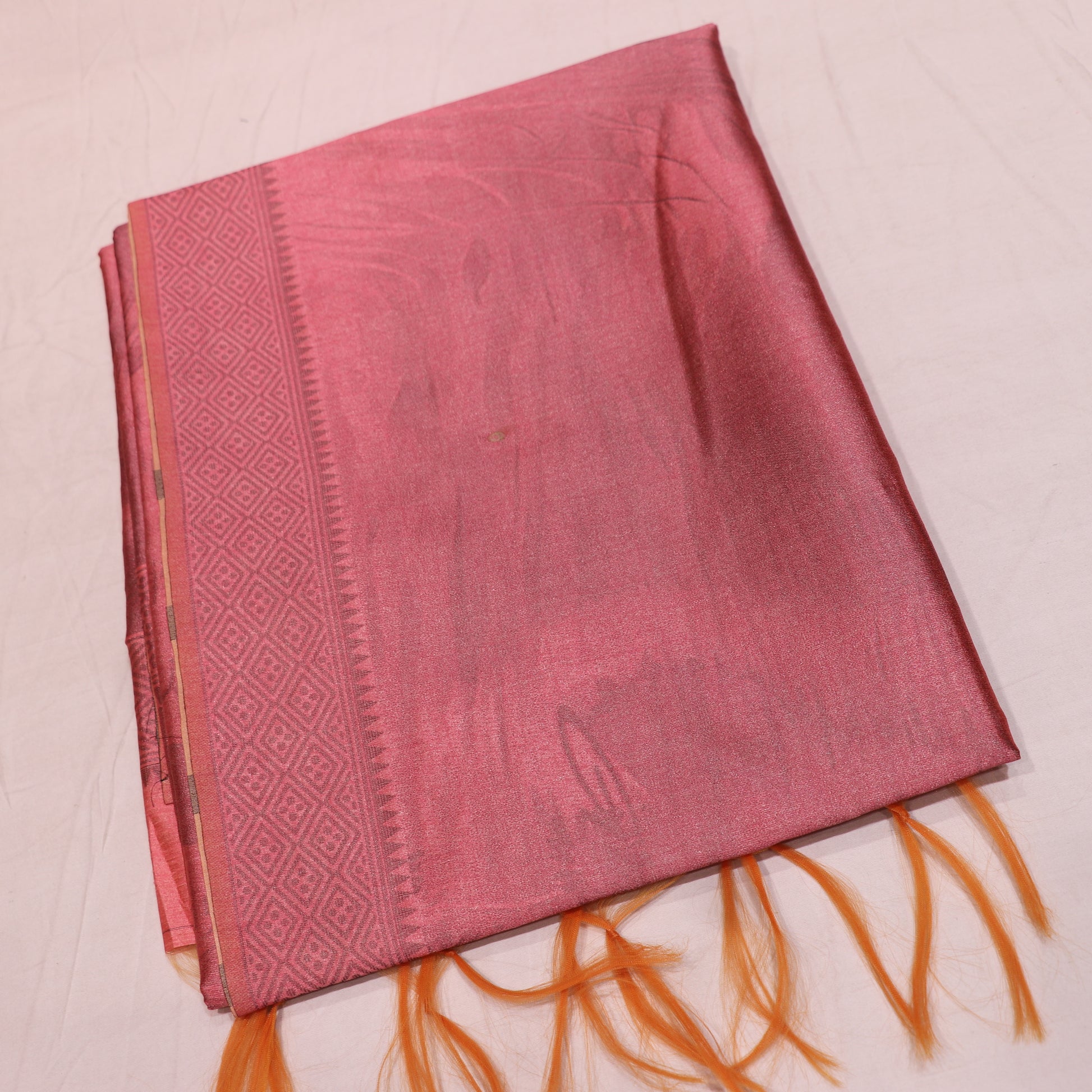 Semi Tussar Saree Pink  Colour - Vaishali Silks