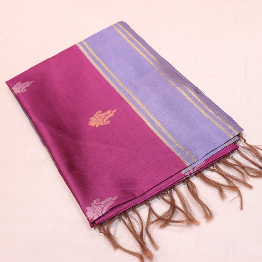 Semi Tussar Saree  Pink  Colour - Vaishali Silks