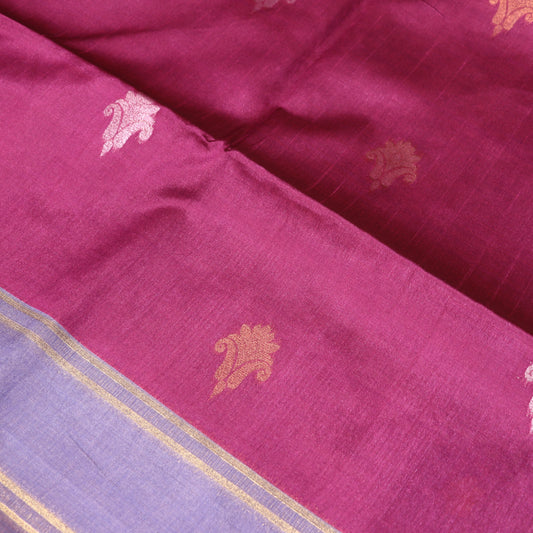 Semi Tussar Saree  Pink  Colour - Vaishali Silks