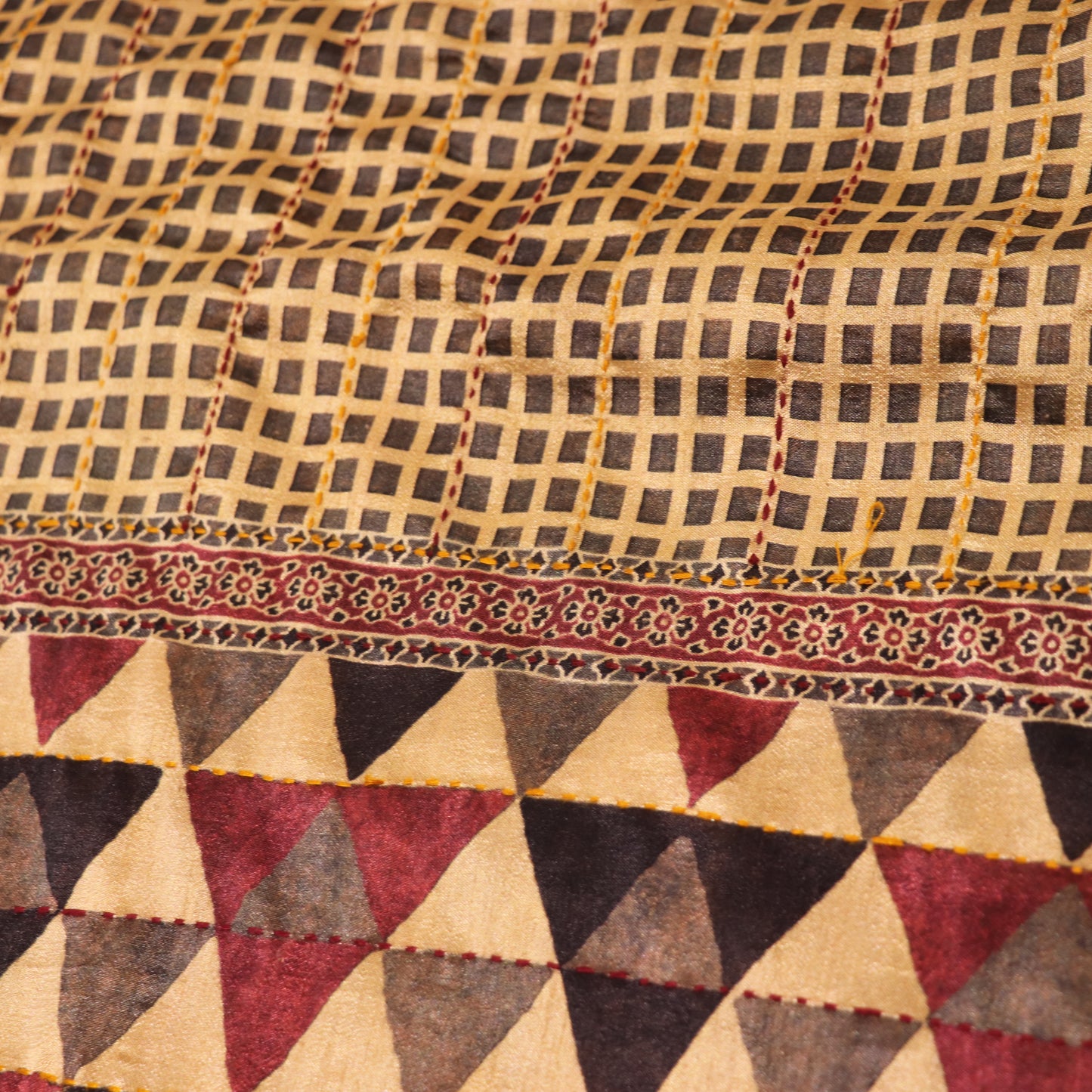 Semi Tussar Yellow Colour - Vaishali Silks