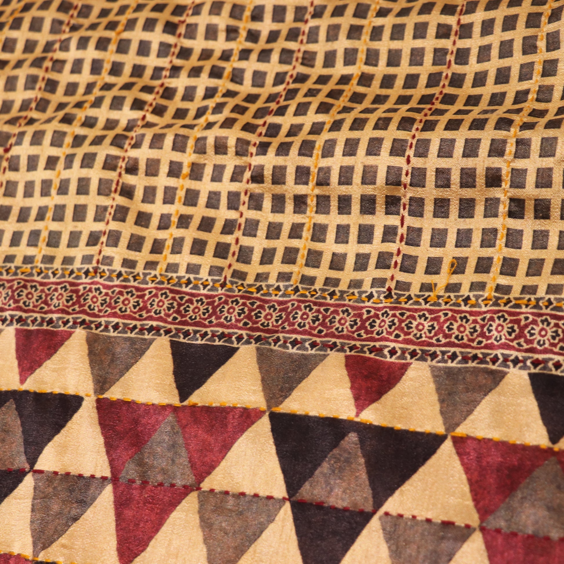 Semi Tussar Yellow Colour - Vaishali Silks