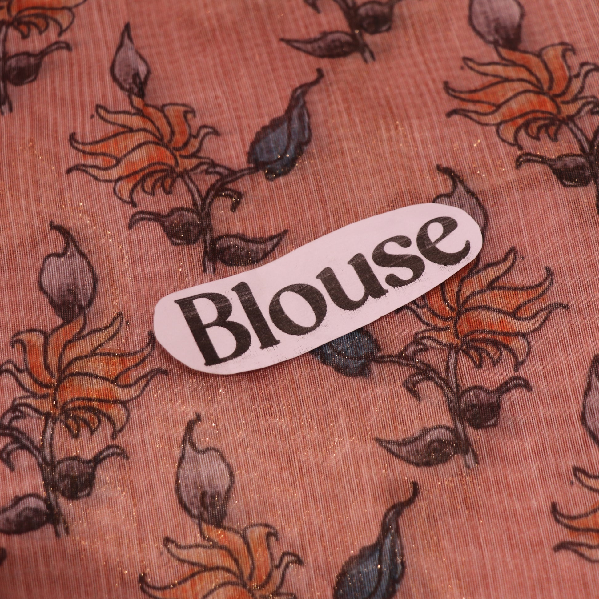 Semi Tasar Light Peach  colour - Vaishali Silks