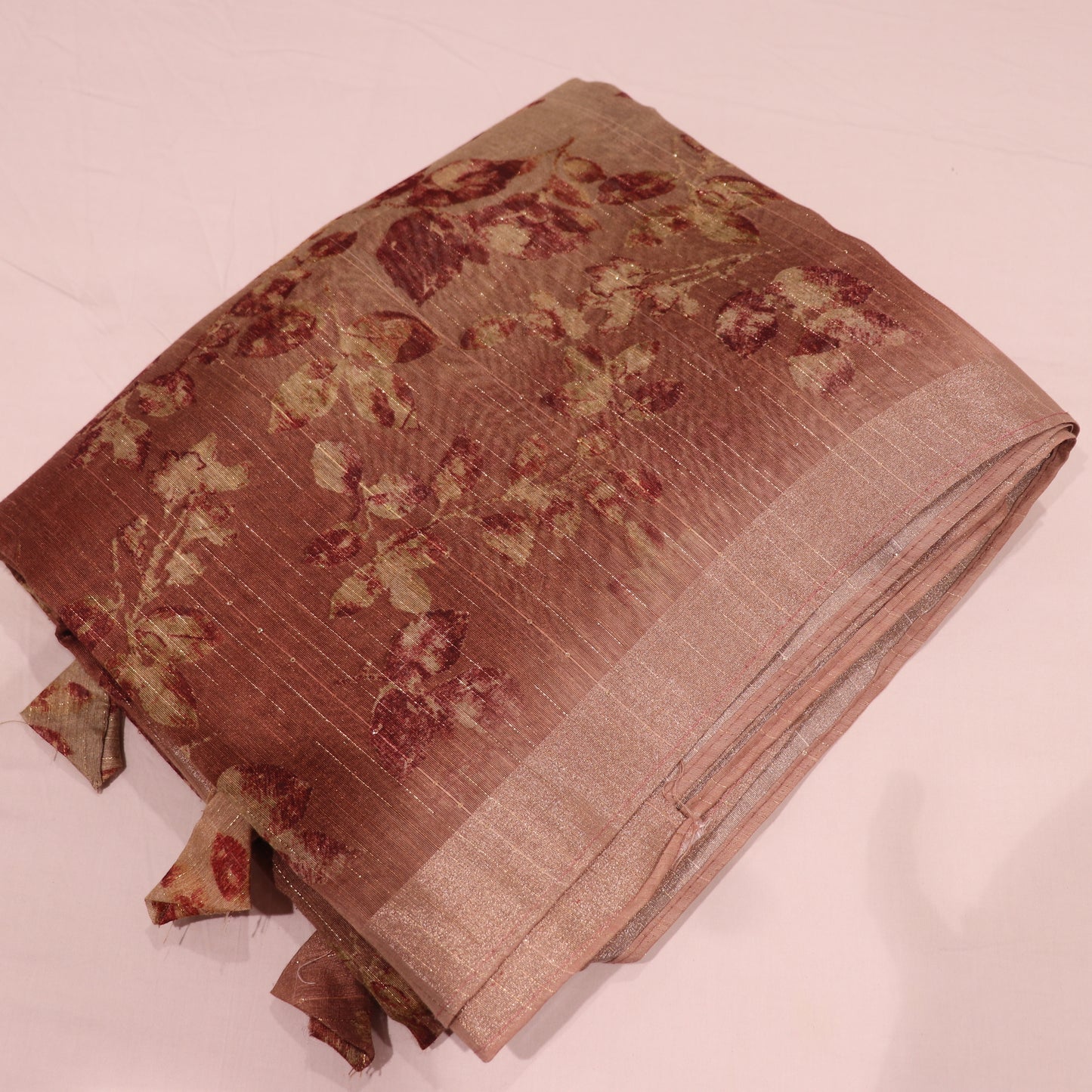 Semi Tasar Brown Colour - Vaishali Silks