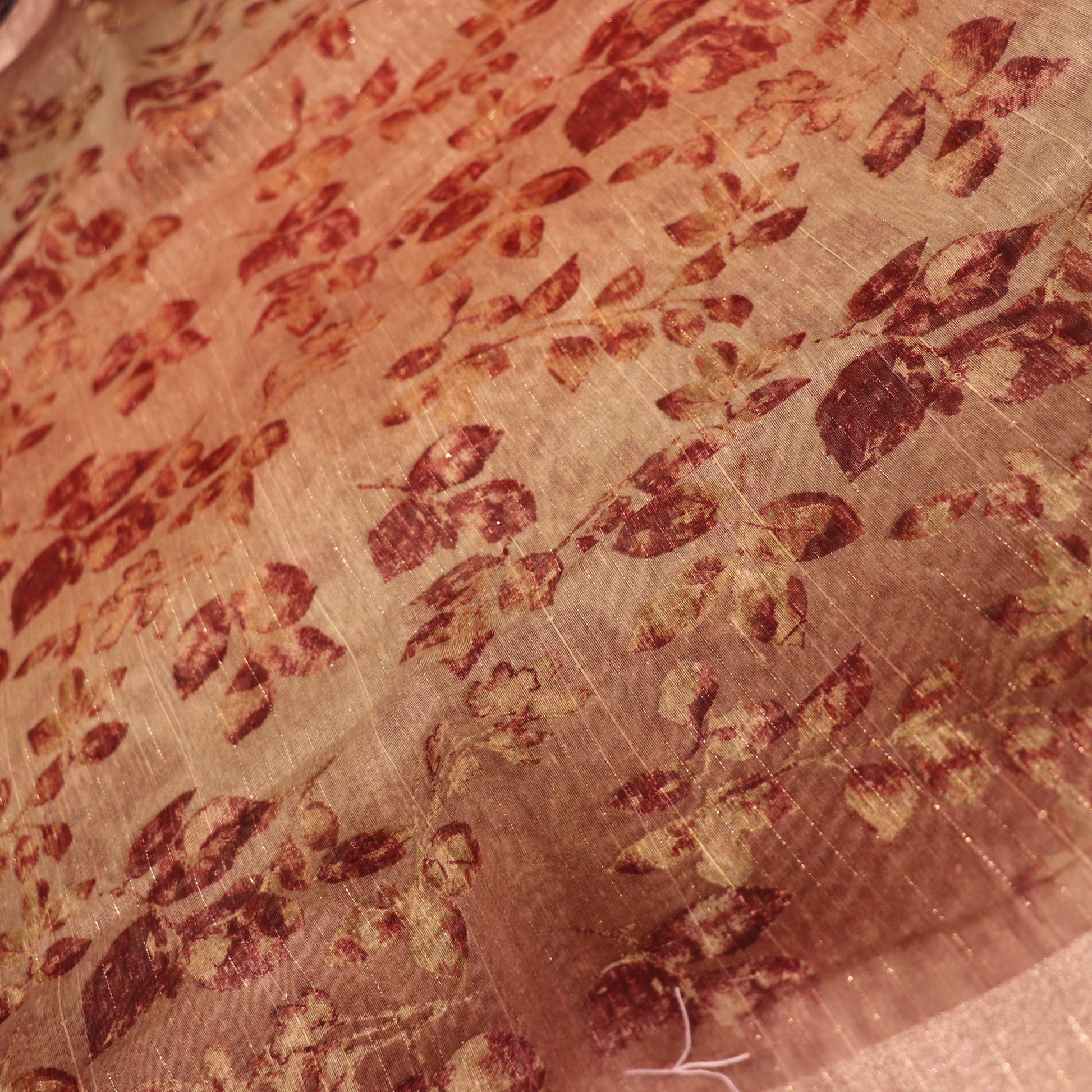 Semi Tasar Brown Colour - Vaishali Silks