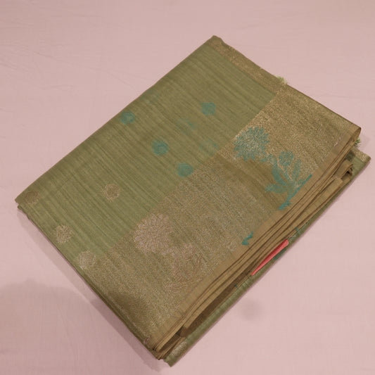 Semi Tasar Green Colour - Vaishali Silks