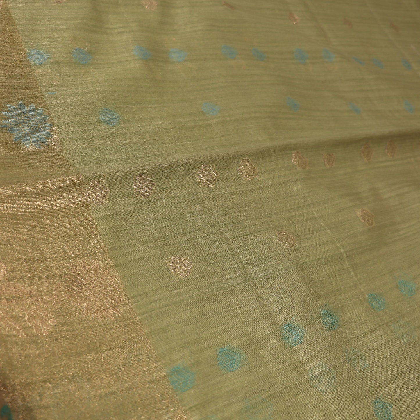 Semi Tasar Green Colour - Vaishali Silks