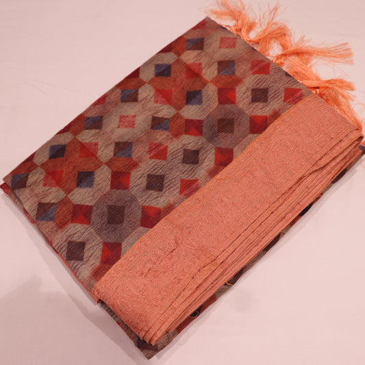Semi Tasar Multi Colour - Vaishali Silks