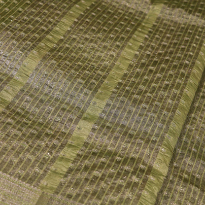 Semi Tasar sandal with Green - Vaishali Silks