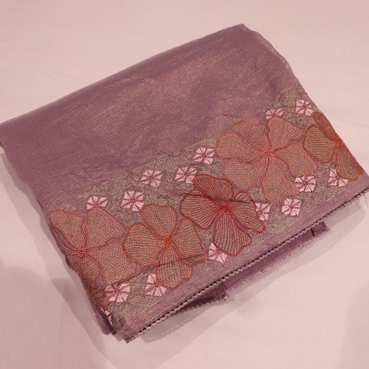 Semi tasar Lavendar Colour - Vaishali Silks