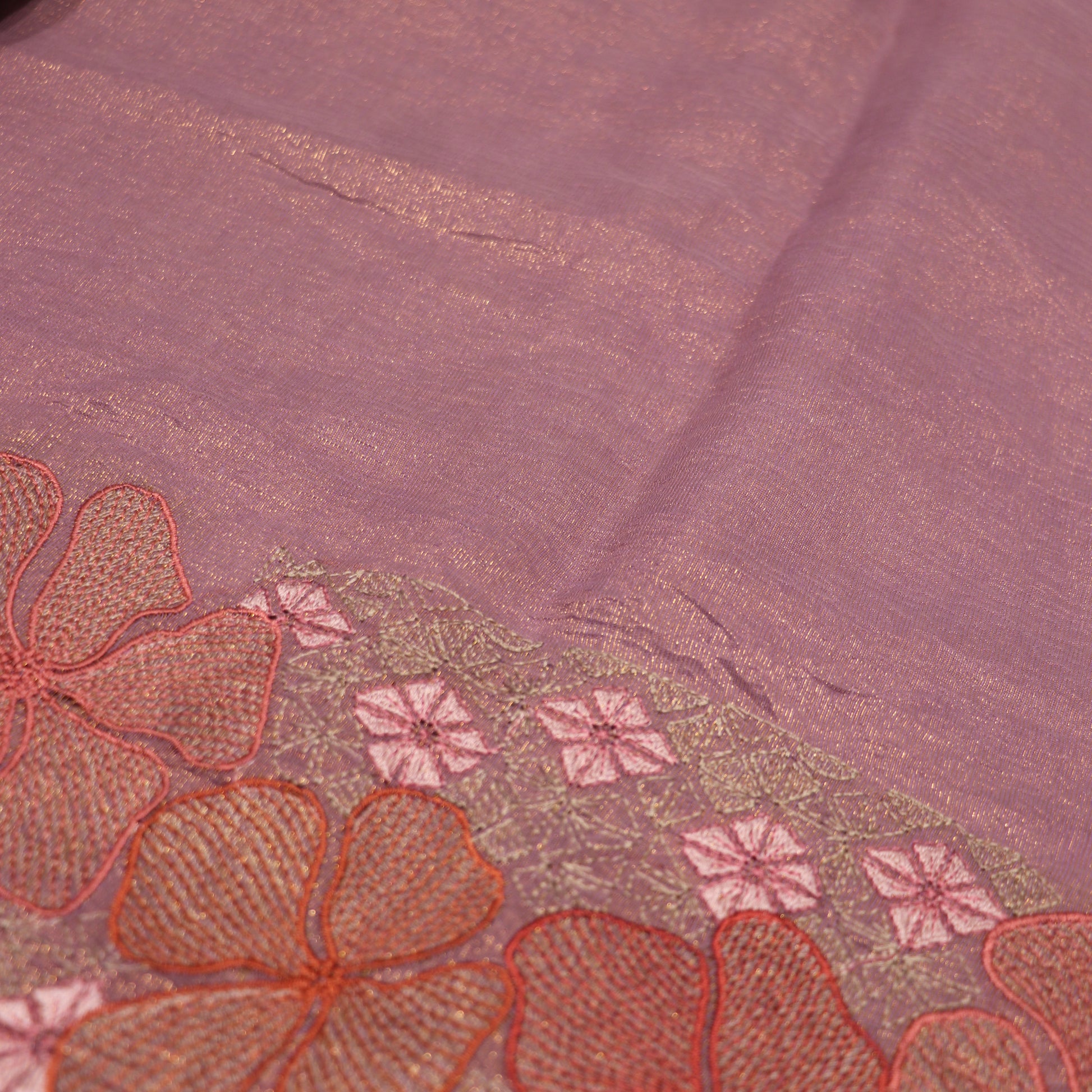 Semi tasar Lavendar Colour - Vaishali Silks