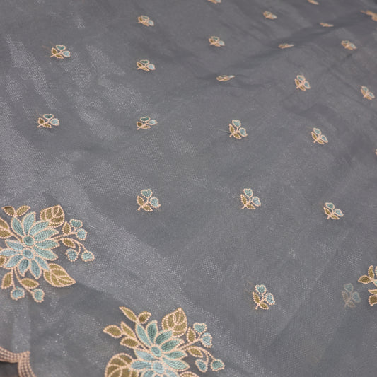 Semi tasar Blue Colour - Vaishali Silks