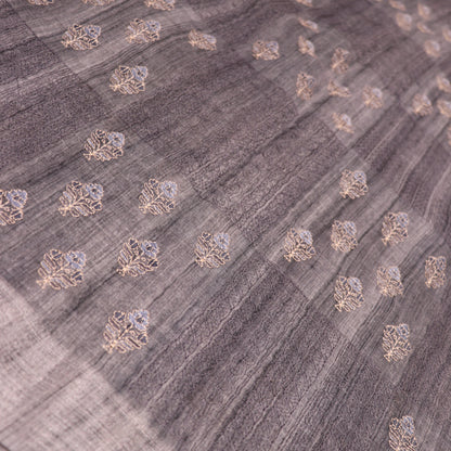 Linen saree Grey Colour - Vaishali Silks