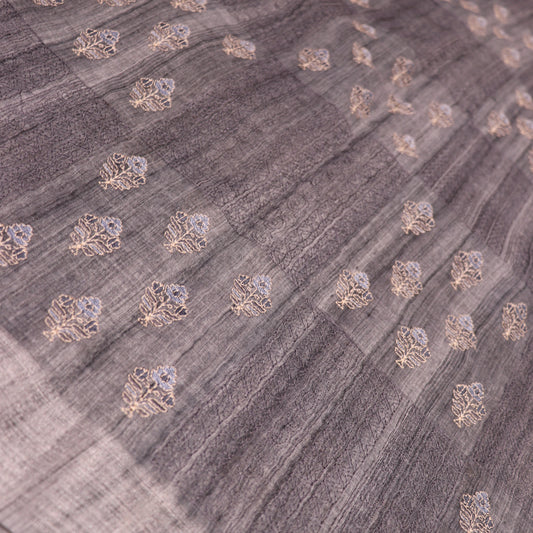 Linen saree Grey Colour - Vaishali Silks