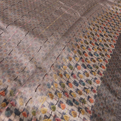 Fancy  Saree  Grey Colour - Vaishali Silks