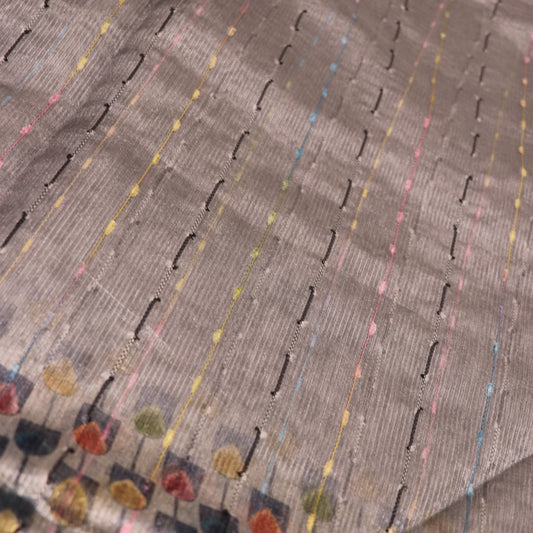 Fancy  Saree  Grey Colour - Vaishali Silks