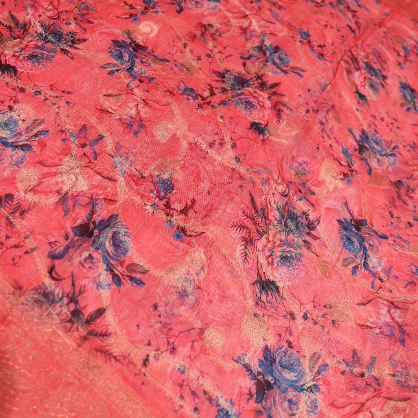 Tissue Saree Red  colour - Vaishali Silks