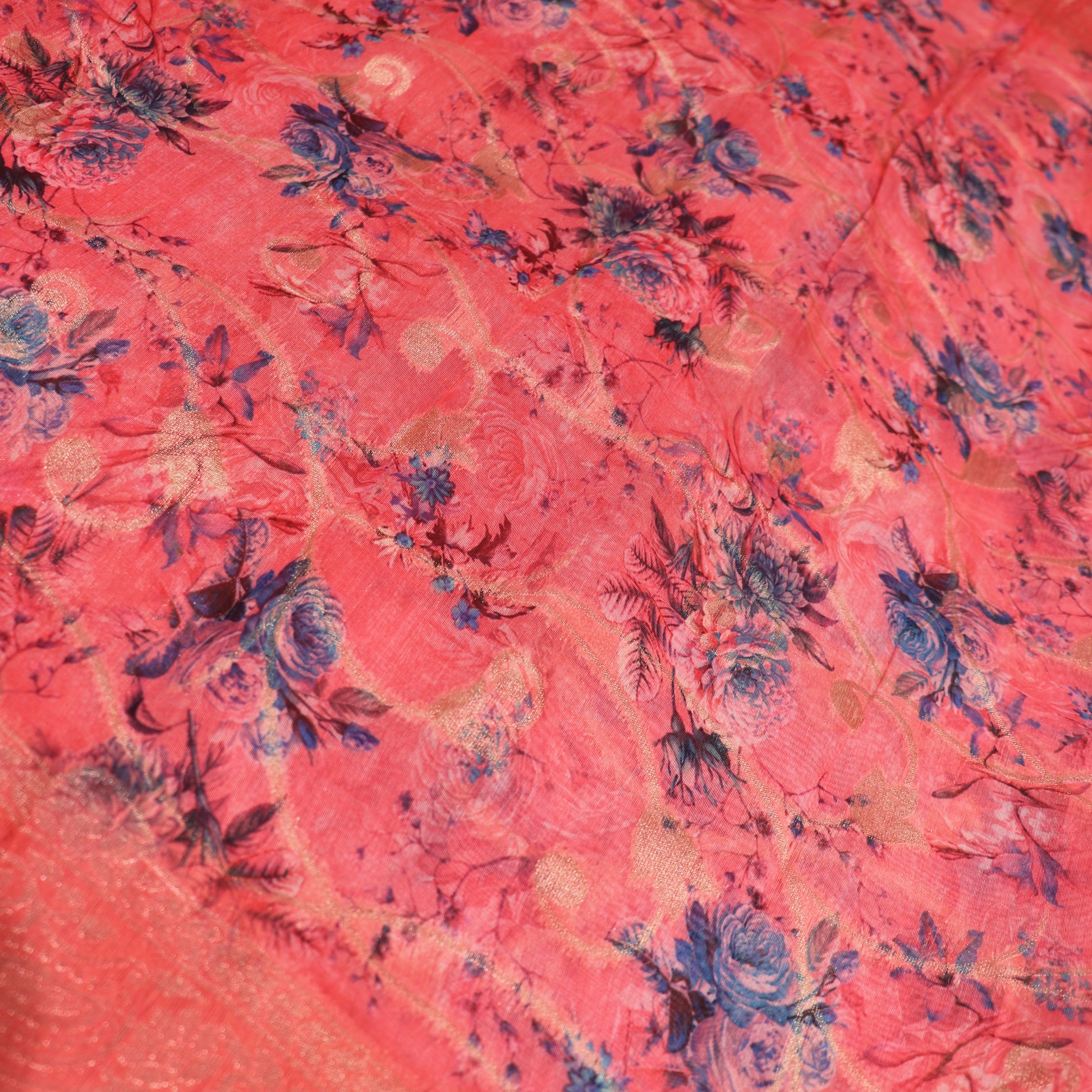 Tissue Saree Red  colour - Vaishali Silks