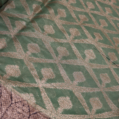 Fancy  Saree Green With Blue - Vaishali Silks