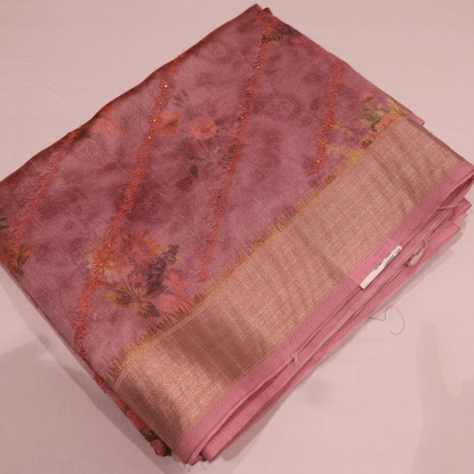 Fancy  Saree  Pink Colour - Vaishali Silks