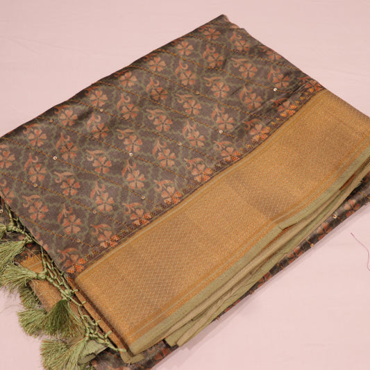 Fancy  Saree Green  Colour - Vaishali Silks