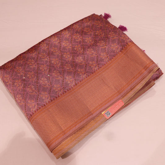 Fancy  Saree Lavender Colour - Vaishali Silks