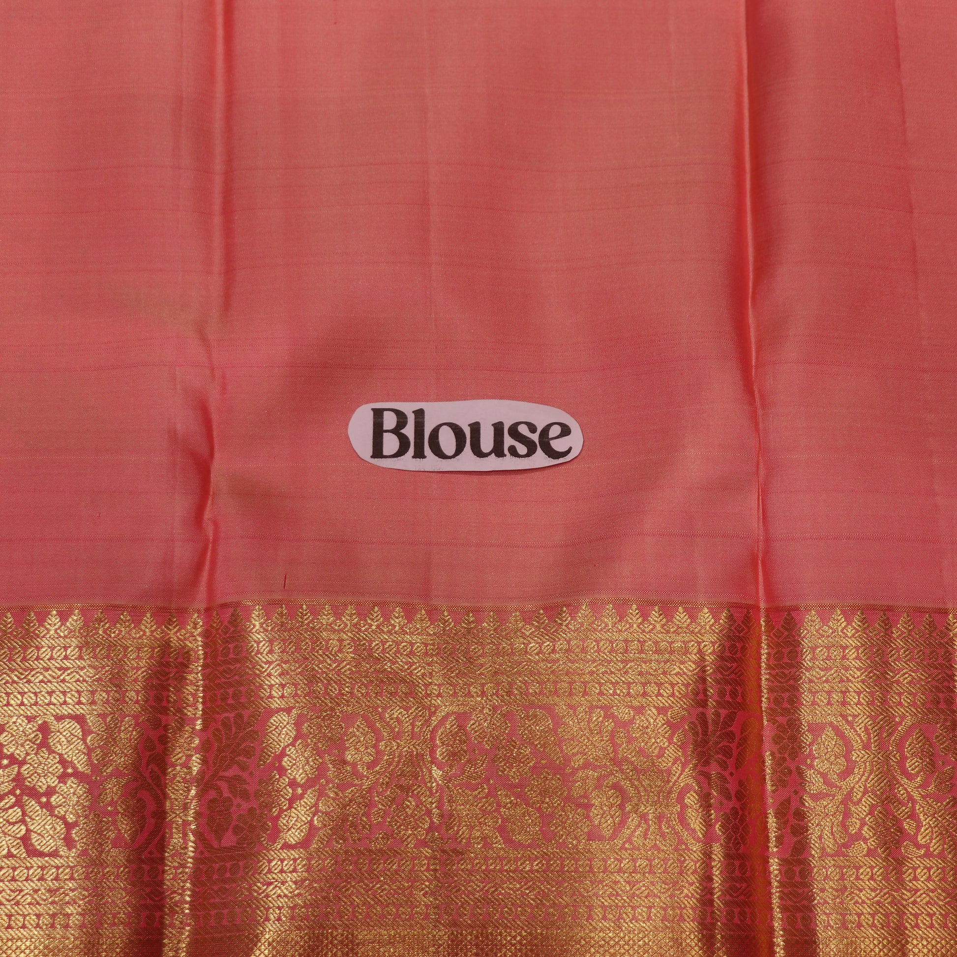 pure Silk Sare Peach Colour - Vaishali Silks