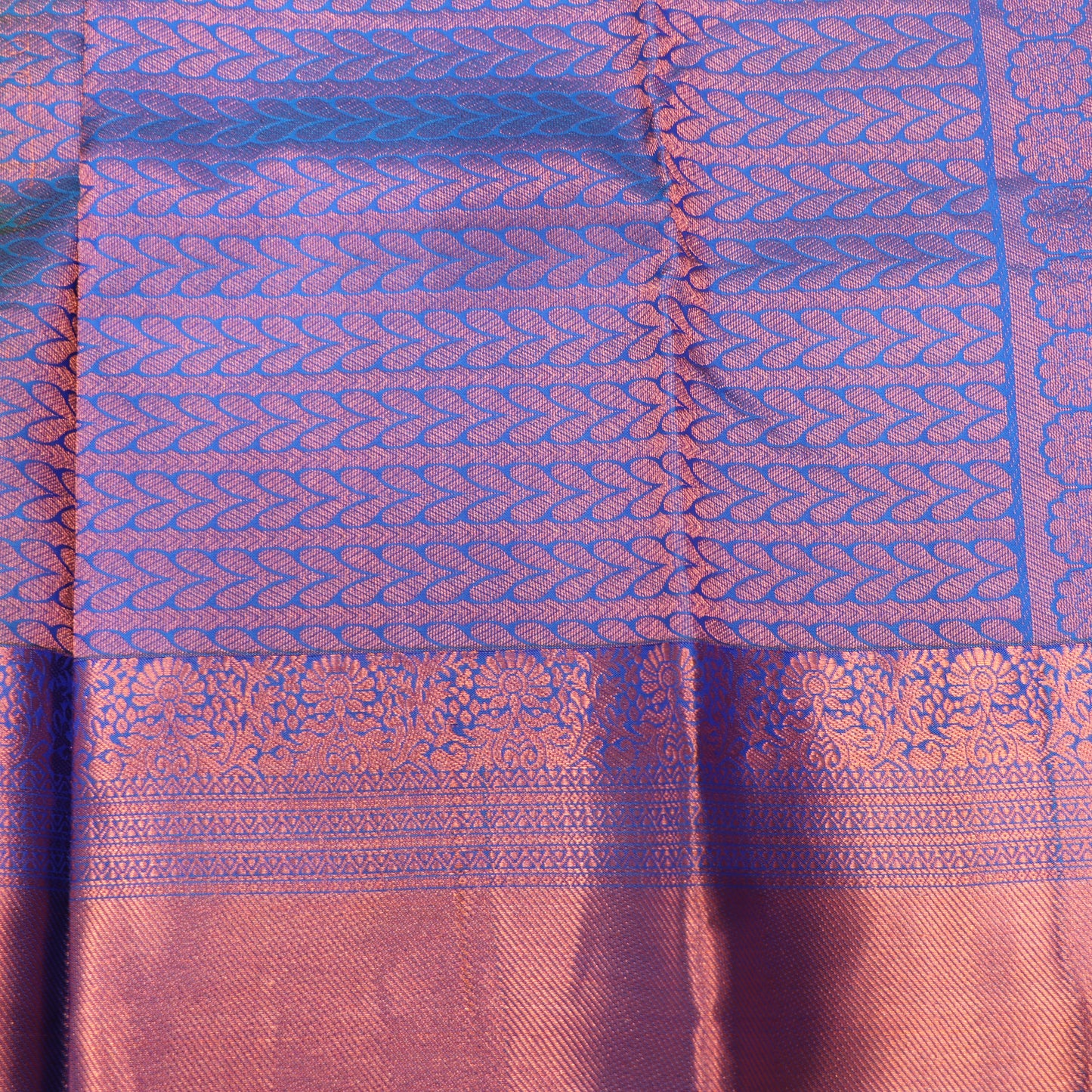 pure Silk Sare Yellow With Blue Colour - Vaishali Silks