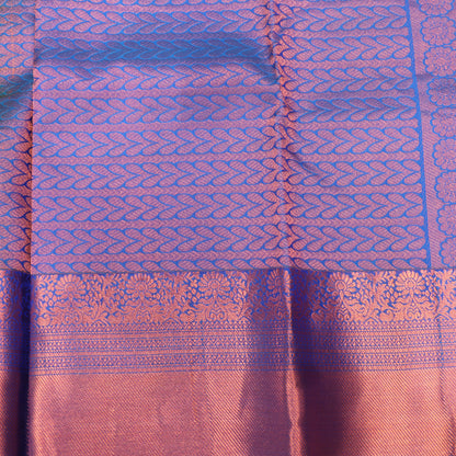 pure Silk Sare Yellow With Blue Colour - Vaishali Silks