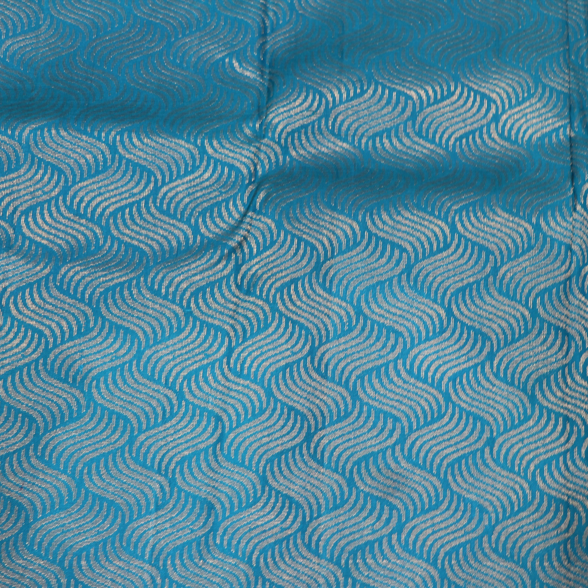 pure Silk Saree Green  with Blue Colour - Vaishali Silks