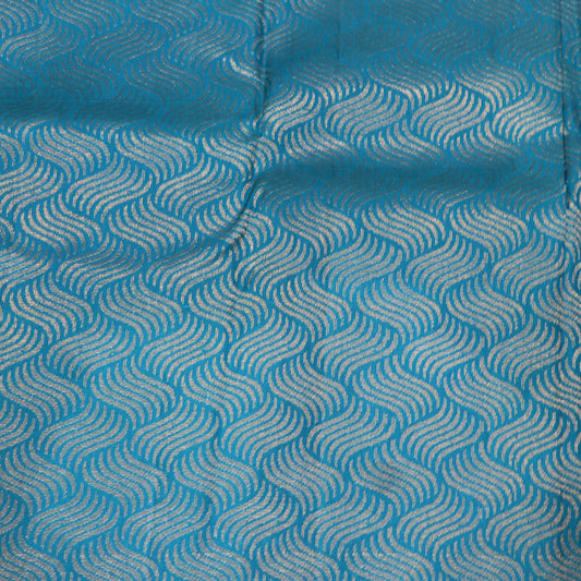 pure Silk Saree Green  with Blue Colour - Vaishali Silks