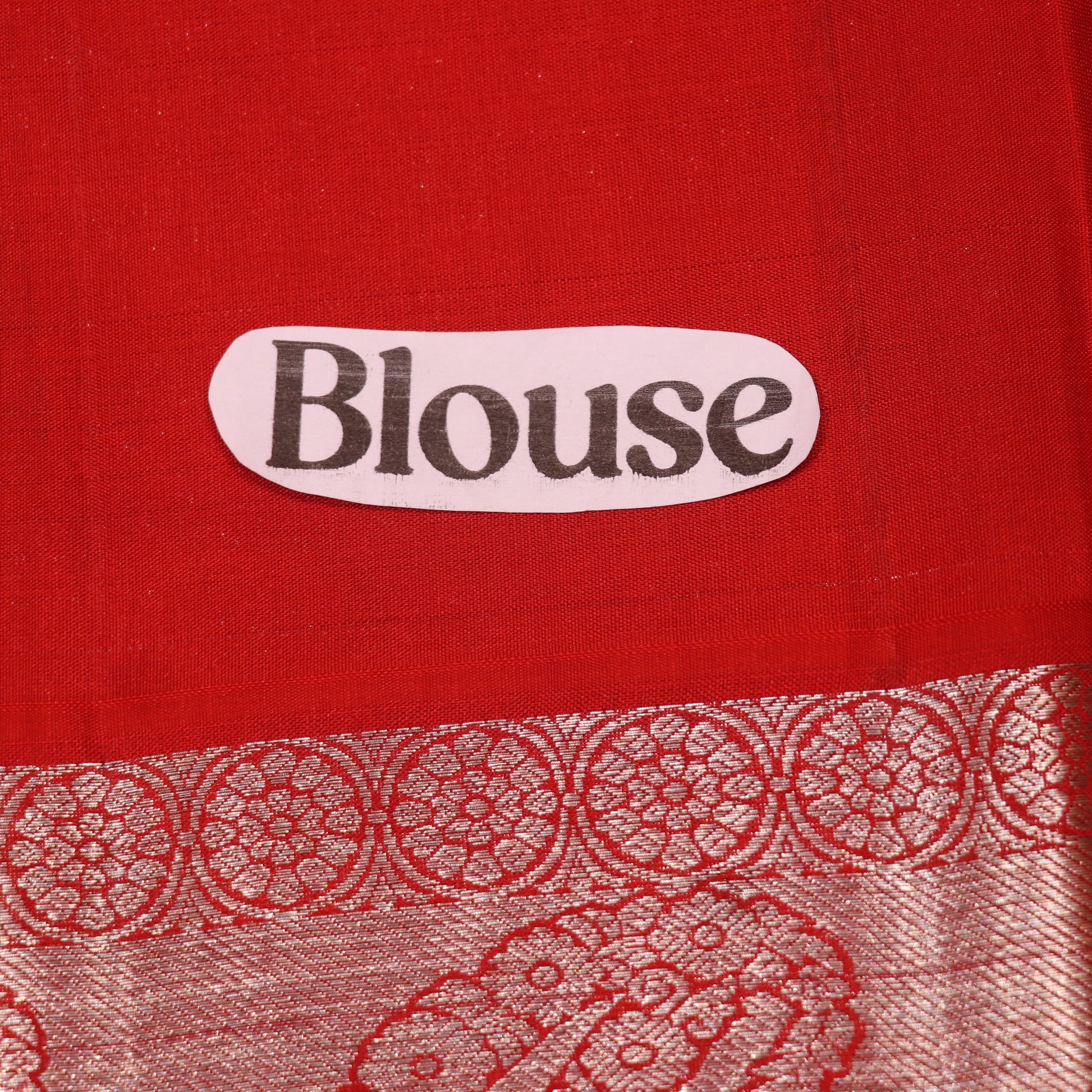 Pure Silk Saree  Green with Red  colour - Vaishali Silks