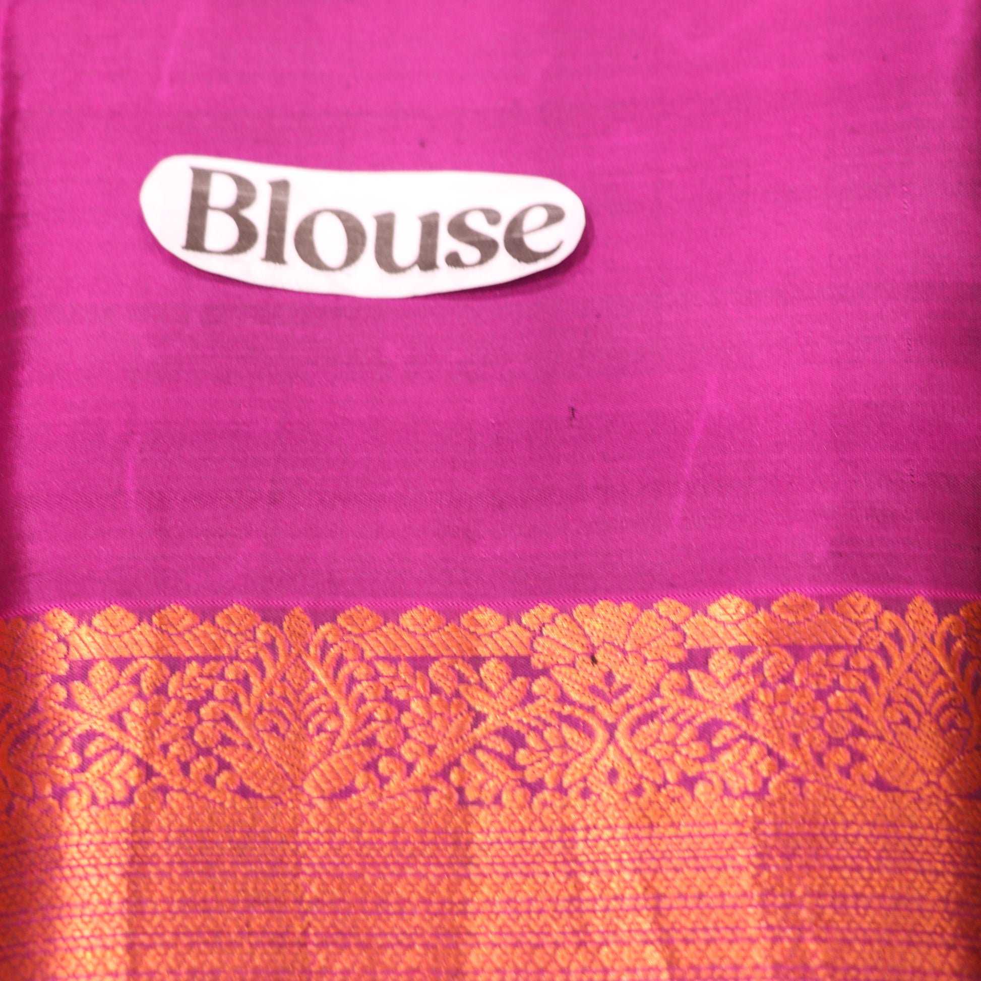 Pure Silk Saree Blue with Pink Colour - Vaishali Silks