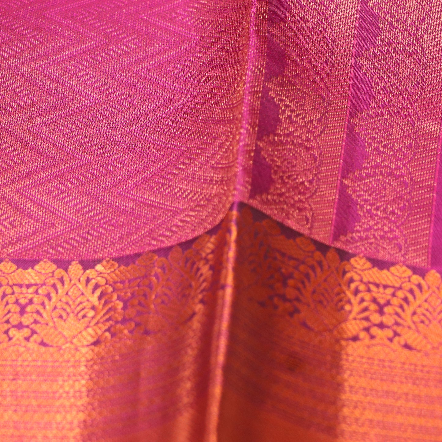 Pure Silk Saree Blue with Pink Colour - Vaishali Silks